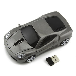 Wireless Computer Mouse New Mini Sports Car Mice 2.4Ghz Optical Gaming Mause with LED Flashing Light for PC Laptops Notebook